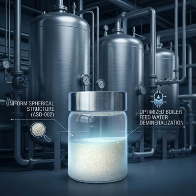 Resina de Troca Aniônica ASD-002 99,8% de Pureza Mídia de Alta Capacidade para Controle de Nitrato em Água de Alimentação de Caldeiras